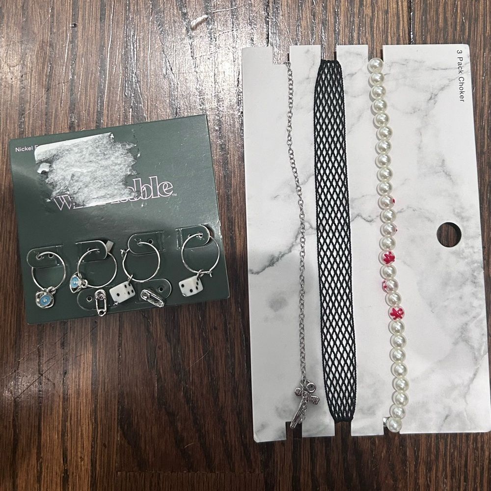 Bundle Women Earrings and Choker Necklaces Set